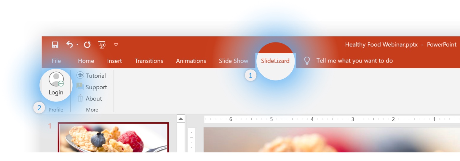 SlideLizard PowerPoint Plugin Ribbon